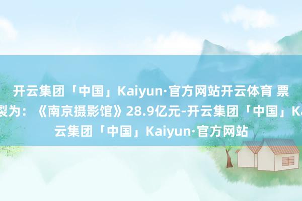 开云集团「中国」Kaiyun·官方网站开云体育 票房前5名影片分裂为：《南京摄影馆》28.9亿元-开云集团「中国」Kaiyun·官方网站