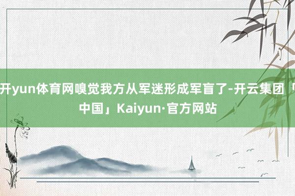 开yun体育网嗅觉我方从军迷形成军盲了-开云集团「中国」Kaiyun·官方网站