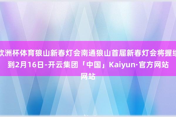 欧洲杯体育狼山新春灯会南通狼山首届新春灯会将握续到2月16日-开云集团「中国」Kaiyun·官方网站