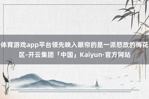 体育游戏app平台领先映入眼帘的是一派怒放的梅花区-开云集团「中国」Kaiyun·官方网站