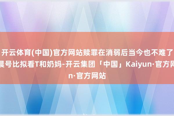 开云体育(中国)官方网站赎罪在消弱后当今也不难了破晨号比拟看T和奶妈-开云集团「中国」Kaiyun·官方网站