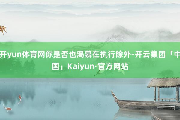 开yun体育网你是否也渴慕在执行除外-开云集团「中国」Kaiyun·官方网站