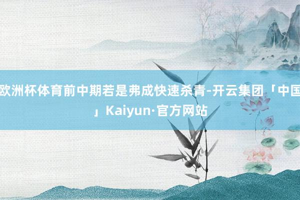 欧洲杯体育前中期若是弗成快速杀青-开云集团「中国」Kaiyun·官方网站