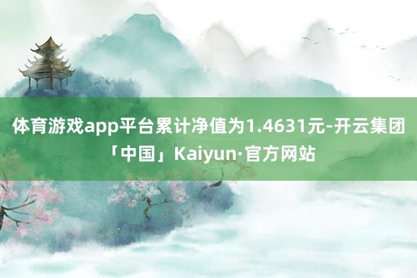 体育游戏app平台累计净值为1.4631元-开云集团「中国」Kaiyun·官方网站