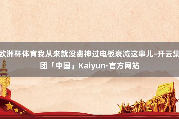 欧洲杯体育我从来就没费神过电板衰减这事儿-开云集团「中国」Kaiyun·官方网站