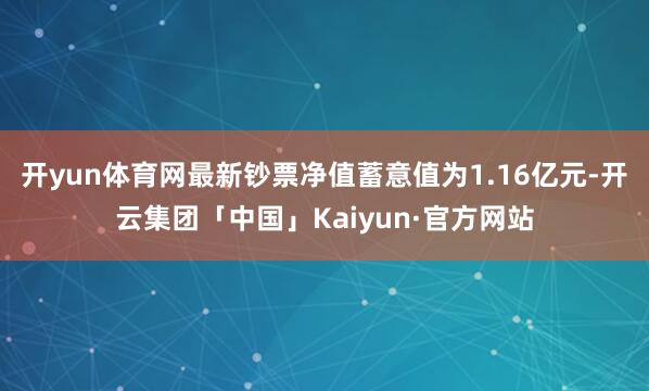 开yun体育网最新钞票净值蓄意值为1.16亿元-开云集团「中国」Kaiyun·官方网站
