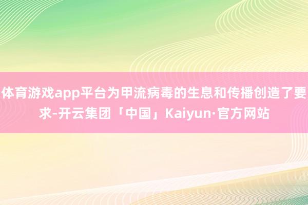 体育游戏app平台为甲流病毒的生息和传播创造了要求-开云集团