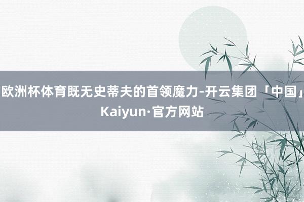 欧洲杯体育既无史蒂夫的首领魔力-开云集团「中国」Kaiyun