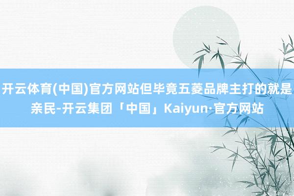开云体育(中国)官方网站但毕竟五菱品牌主打的就是亲民-开云集