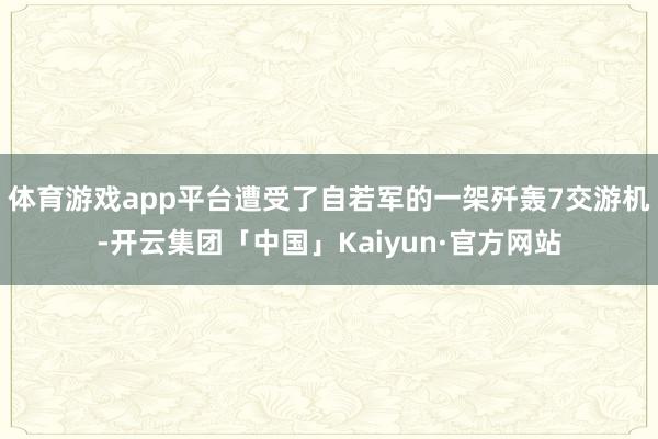体育游戏app平台遭受了自若军的一架歼轰7交游机-开云集团「