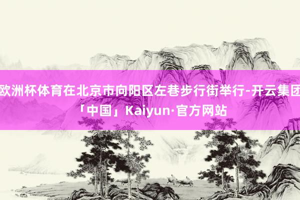 欧洲杯体育在北京市向阳区左巷步行街举行-开云集团「中国」Ka